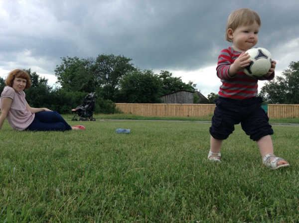 на тренировке